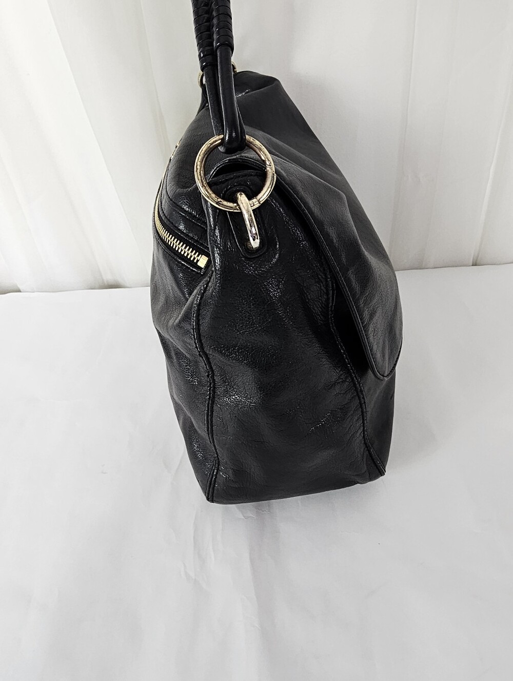 Rebecca Minkoff Black Leather Slouchy Hobo Bag Chic Y2K - Picture 2 of 11